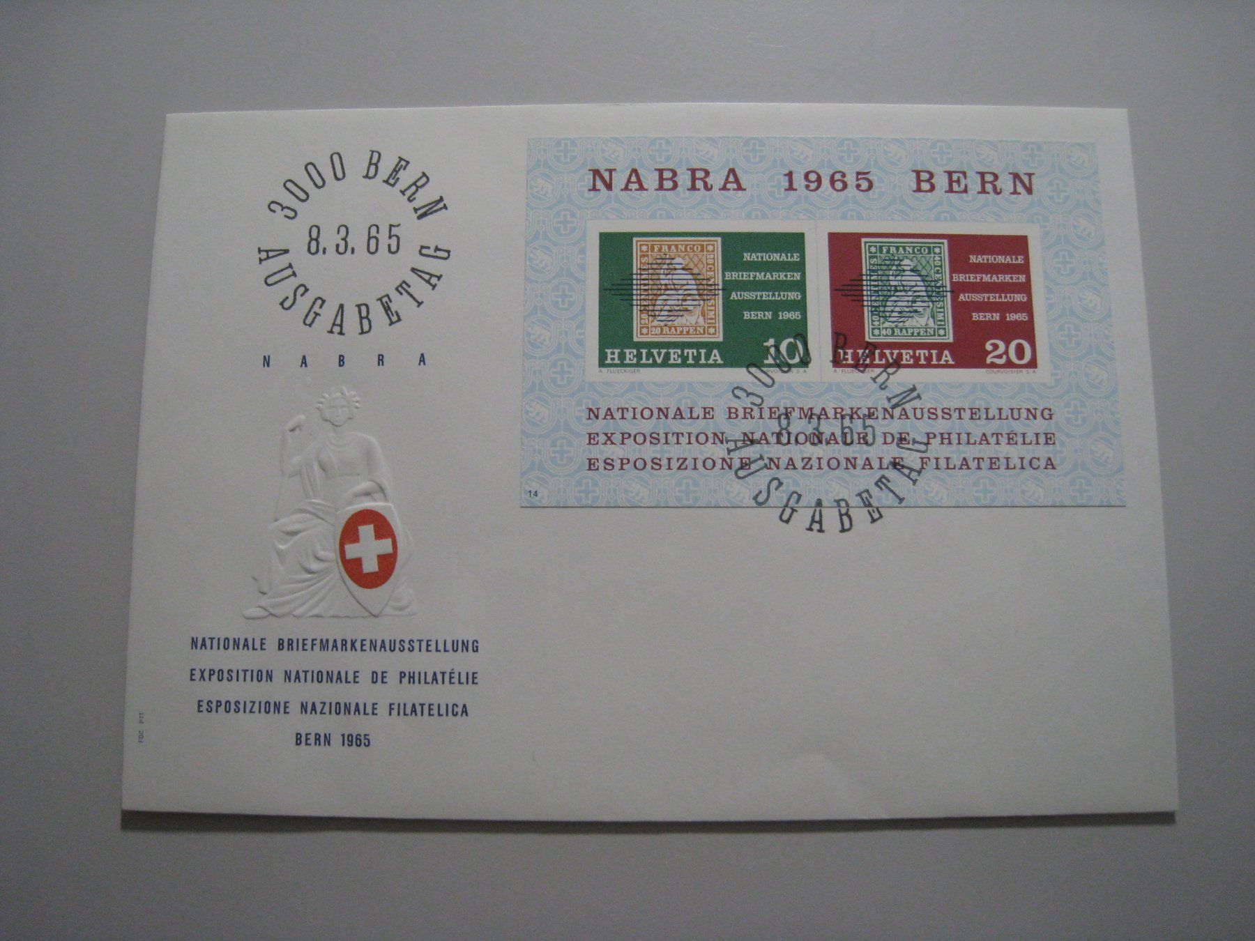 Tutti i francobolli: NABA  1965    FDC top Stempelungen – Usato da Aarwangen venduto da Pinsel7890