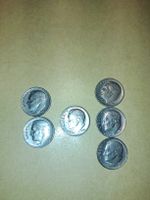 USA Dime münzen, 6 Stück, , Jahrgang 64-67!