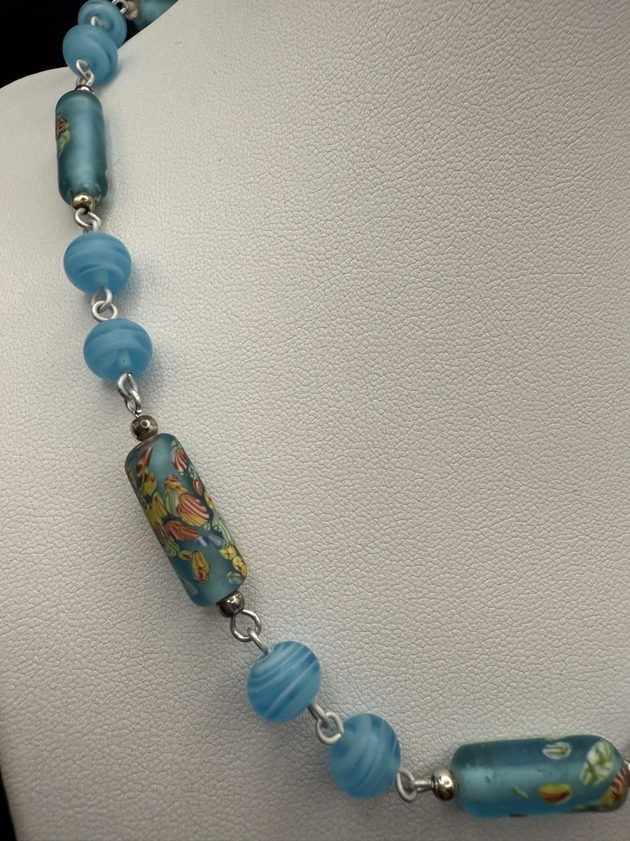 Catenine: Halskette mit blauen Glasperlen – Usato da Lamone venduto da LaCantinaMagica 9