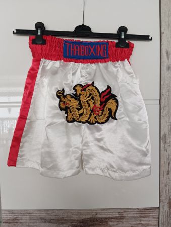 Thaiboxing Hose weiss Gr. 116/122