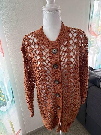 Handgehäkeltes Cardigan, Gr.38-40