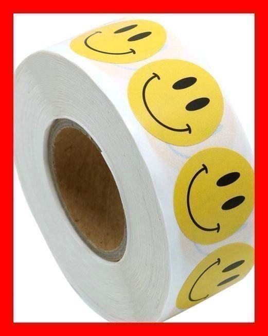 Stickerrolle Smiley Emoji Aufkleber