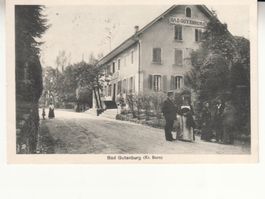 Bad Gutenburg mit Bahnstempel Langenthal-Wolhusen 1920