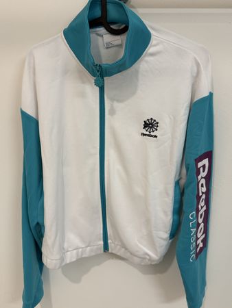 Reebok Classic Trainingsjacke weiss blau Grösse M