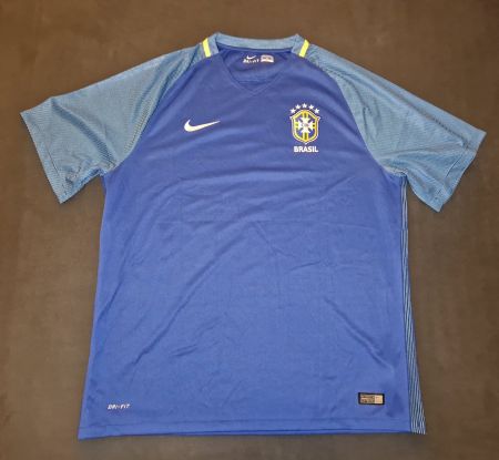 Trikot Brasil Nike XXL blau Authentic-Siegel 2016