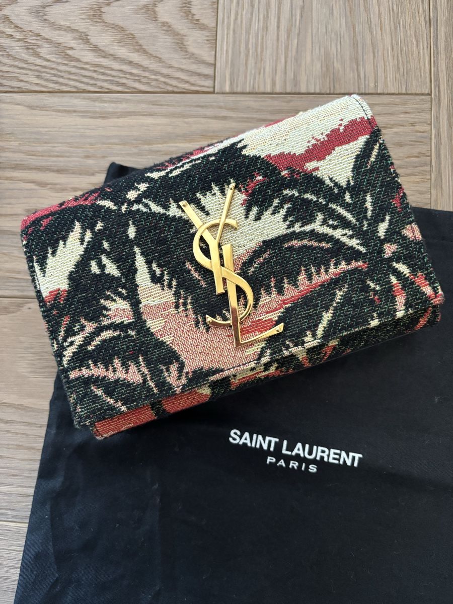 Saint Laurent Borse da donna: Saint Laurent Jacquard Palm Tree Small Classic – Nuovo (secondo la descrizione) da Oberrieden venduto da ElsaL