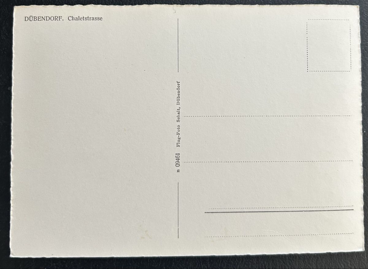 Cartoline postali: Flugaufnahme Dübendorf Chaletstrasse – Usato da Horw venduto da Tellbub 1