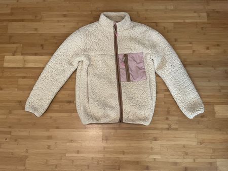 Fleecejacke Kinder MANOR Grösse 146/152 cremeweiss gebraucht
