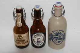 3 deutsche Bierflaschen