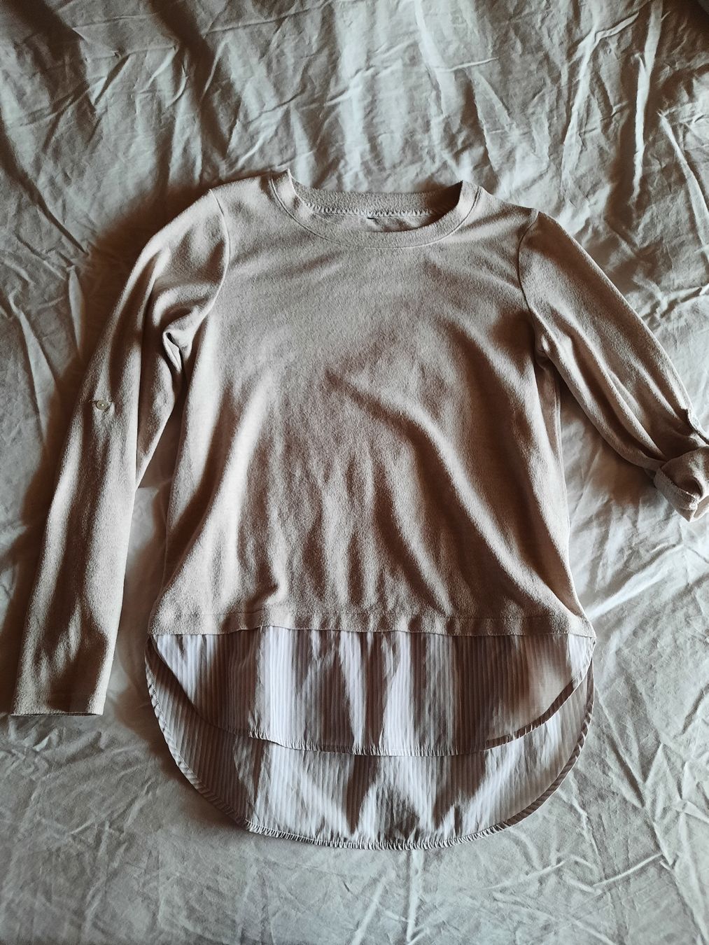 Pullover & Sweatshirts: Hübscher Damen-Pullover mit Hemdbluse-Einsatz, Gr.36/38🤍🦝 – Gebraucht aus Seewil von silkia 1