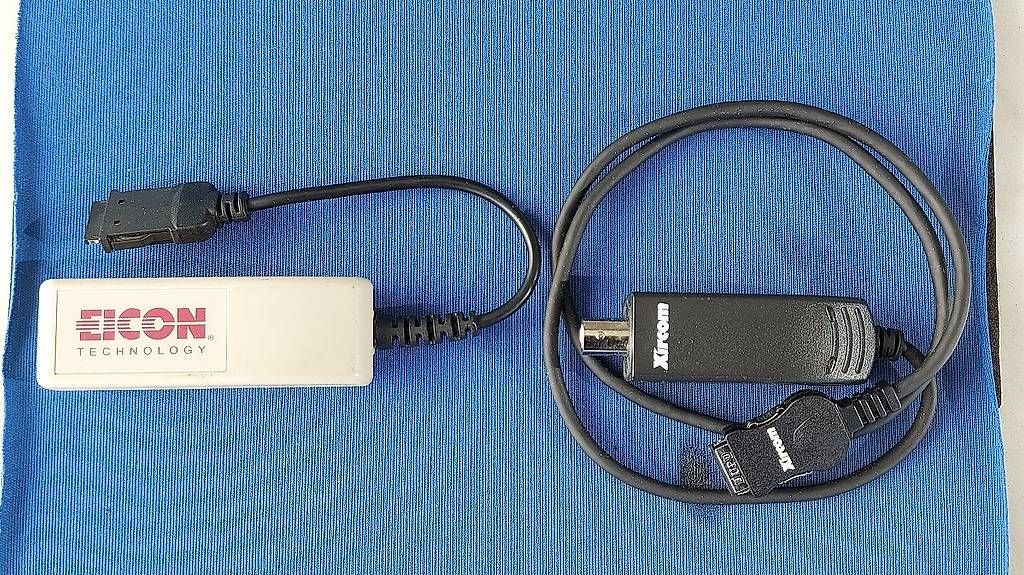 Unità & Adattatore: Ethernet PCMCI Adapter Xircom BNC Koax, Eicon RJ45 – Usato da Schafisheim venduto da Kef1 4