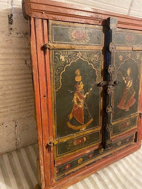 Fenster: HINDU ANTIKES HANDBEMALTES  HOLZFENSTER – Gebraucht aus Chur von silbermon 7