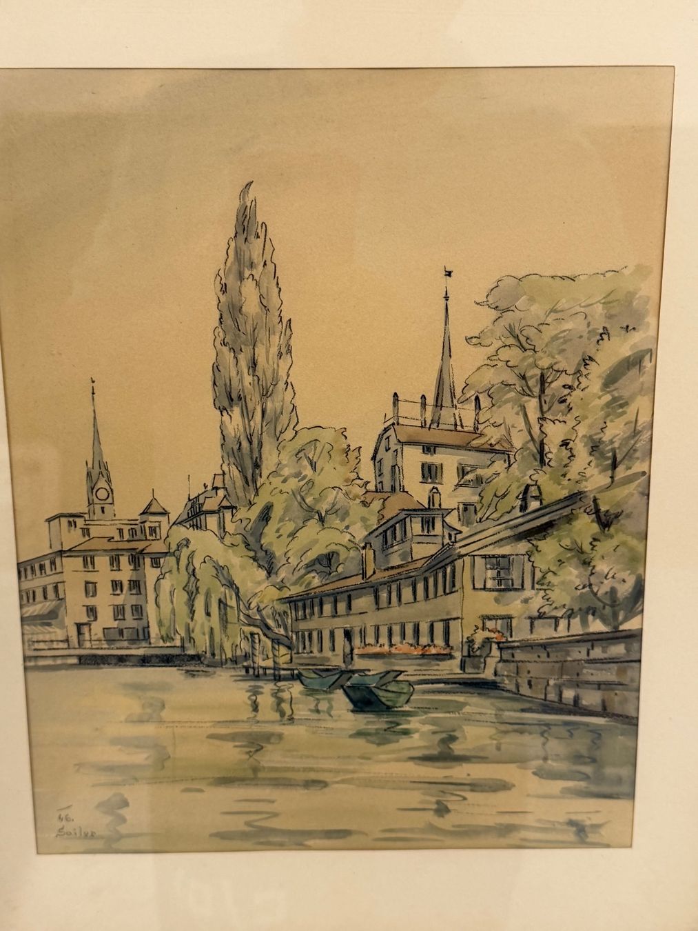 Gemälde: Sailer 1946 Original Gemälde – Gebraucht aus Basel von PAUL_ART 1