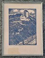 Keel Carl, Schloss Sargans, Originalholzstich, Burgweg