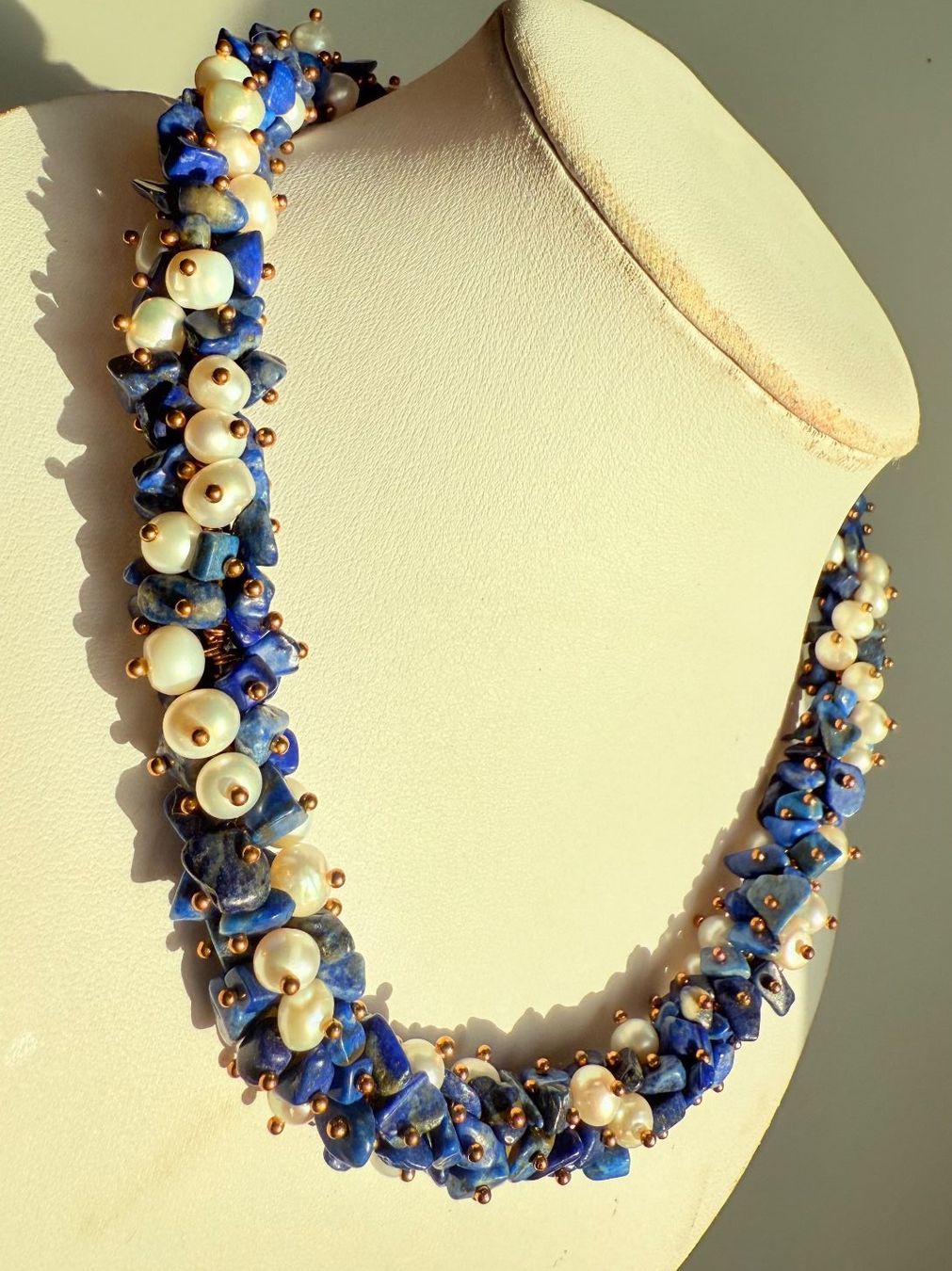 Catenine: Lapislazuli, Süsswasserperlen SET NEU – Nuovo e nell'imballaggio originale da Basel venduto da Chili007 1