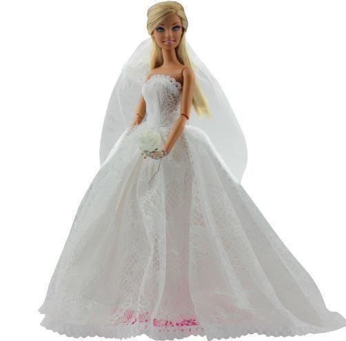 Bambole: BARBIE KLEID - BRAUTKLEID 018 – Nuovo (secondo la descrizione) da Stansstad venduto da Teilnehmer1 2