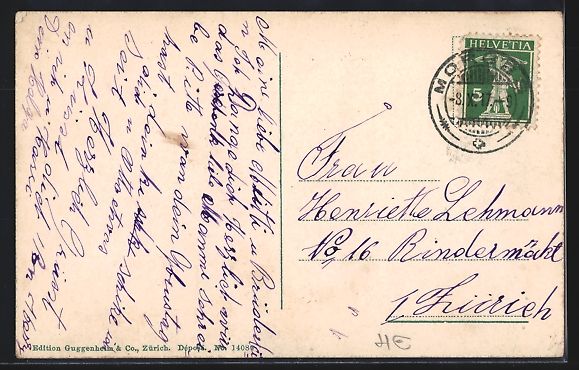 Cartoline postali: AK Morges, Rue de la gare, 1917 – Usato da Berlin venduto da bartko-reher 1
