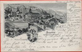 LITHO Hôtel Château Bellevue SIERRE Val d'Anniviers+ Rothorn