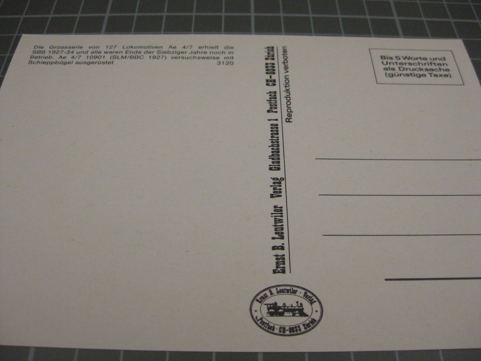 Cartoline postali: AK SBB Ae 4/7 mit Versuchsstromabnehmer – Nuovo (secondo la descrizione) da Malters venduto da Marosko 1
