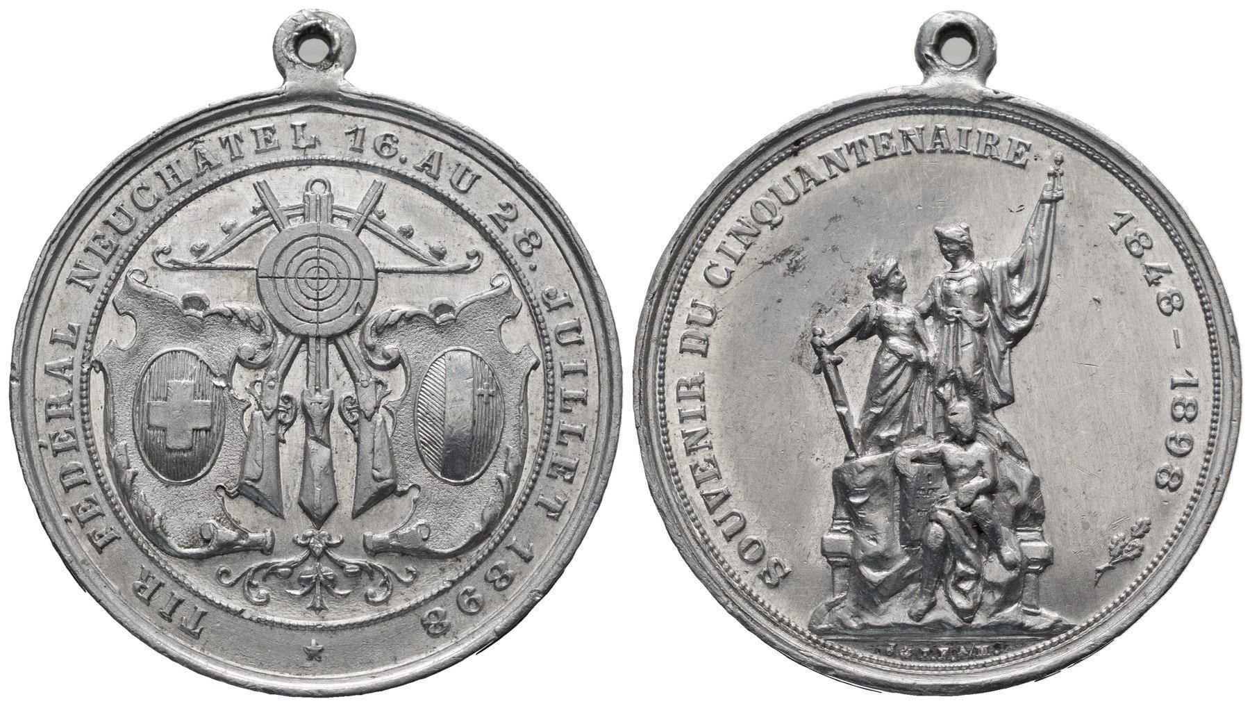 Tutti le monete: Neuchatel 1898 AL  R:974  /383 – Usato da Trimbach venduto da Solothurn1