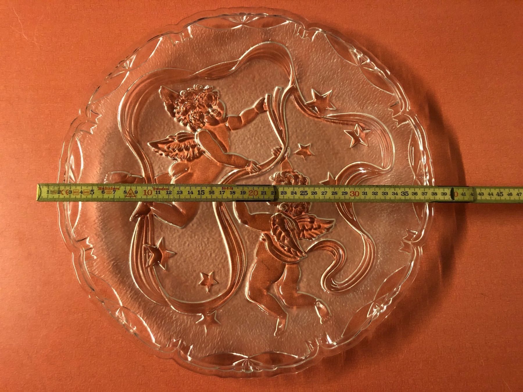 Servierplatten: Tolle Glas Schale mit zwei Engel – Gebraucht aus Lanzenhäusern von vic63 5