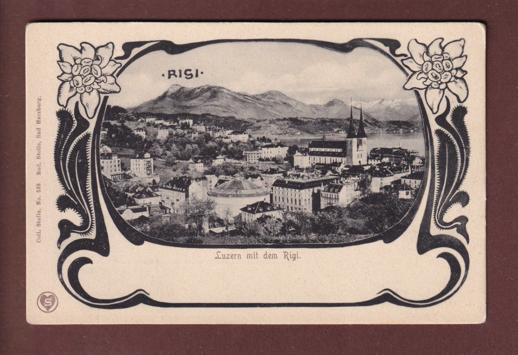 Cartoline postali: LUZERN mit Rigi – Usato da Pully venduto da nicecards