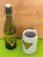 alte Bierflasche mit Bierkrug BRAUEREI STOCKEN BRUGGEN