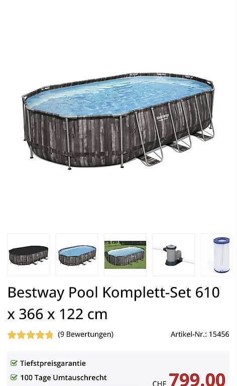 Piscines: Bestway Pool Komplett-Set – D'occasion à Niederuzwil par Civas_69