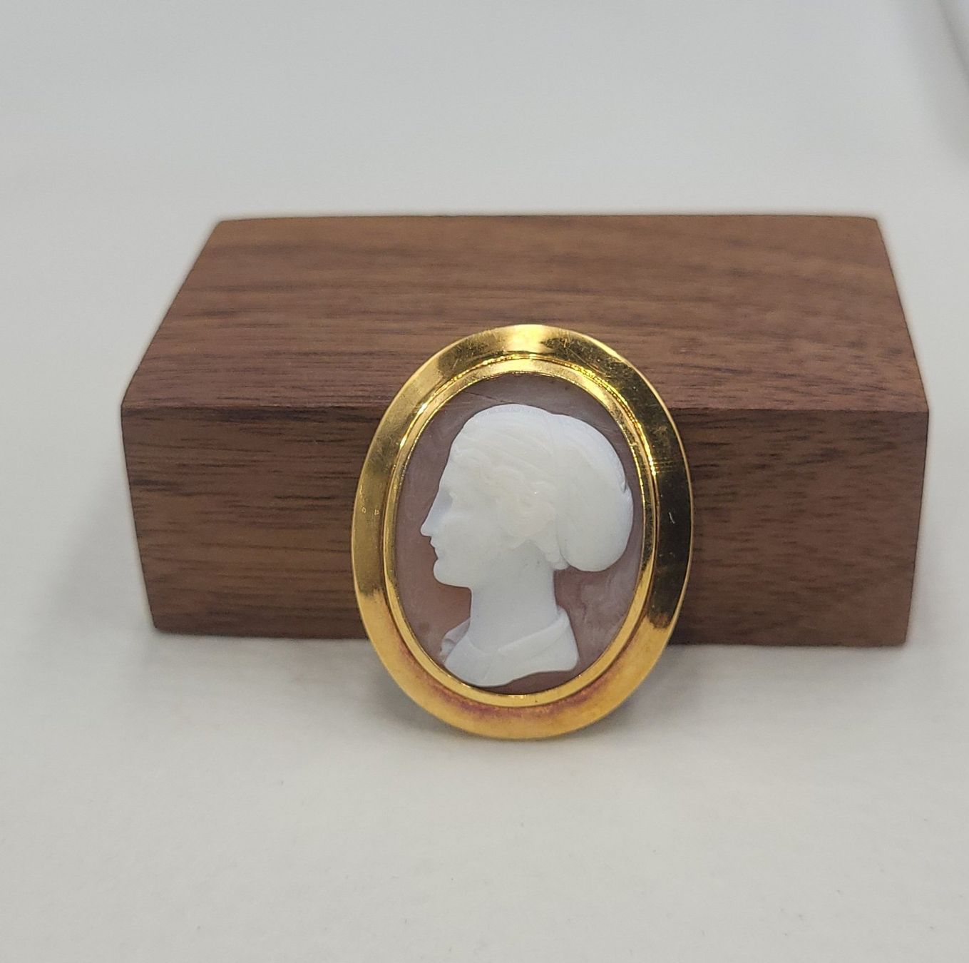 Spille & Fermagli: 18 Karat 750 Gold Kamee Brosche – Usato da Wald ZH venduto da Dasilver