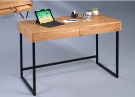 Schreibtisch SALSA Wildeiche massiv 2 Schubladen 120 x 60 cm
