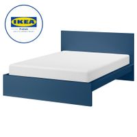MALM Bettgestell, blau 140x200 cm OVP