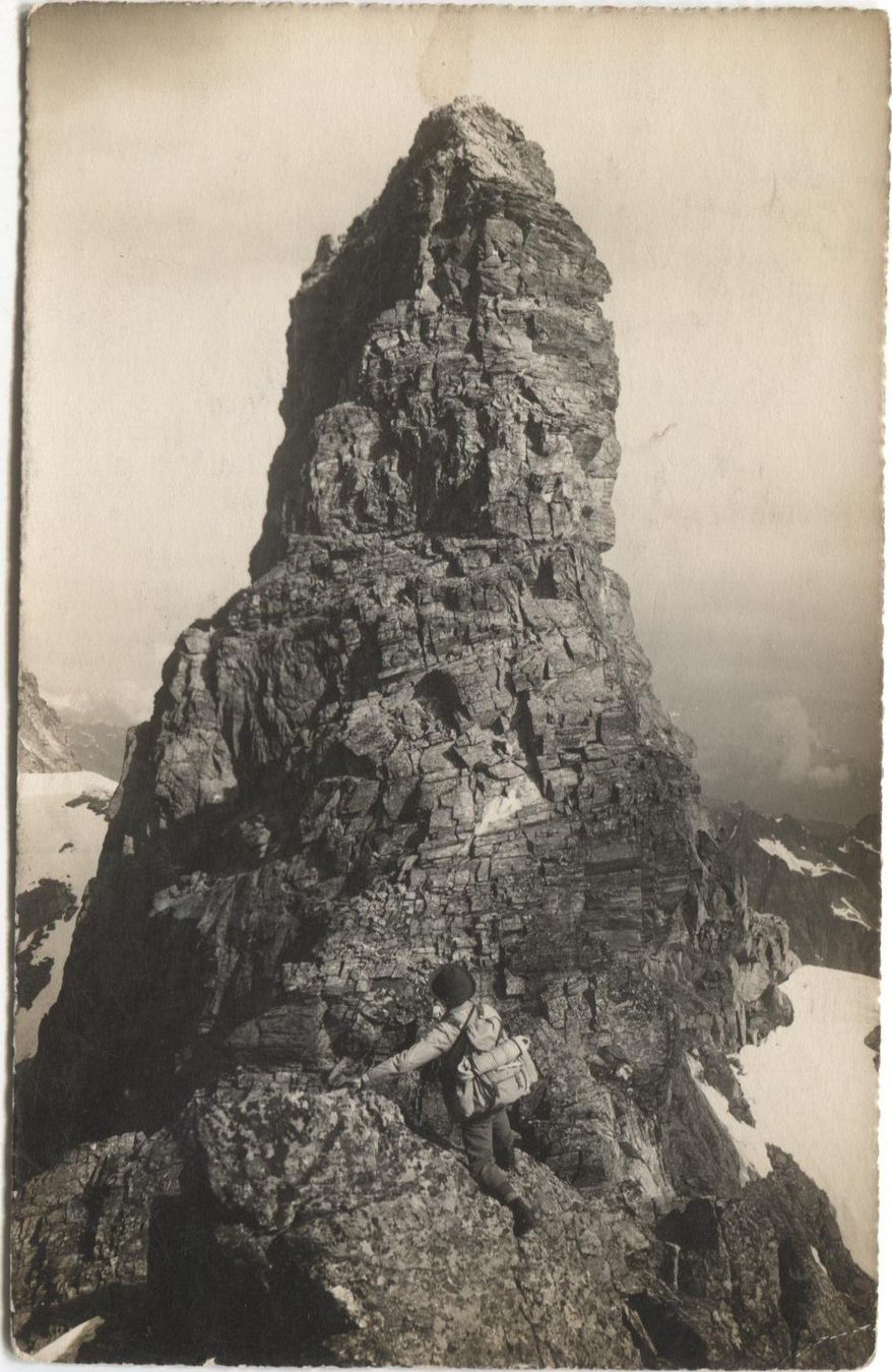 Cartoline postali: KLOSTERS GR 1925 Bergsteiger auf dem Gross Litzner – Usato da Rothrist venduto da Clanx