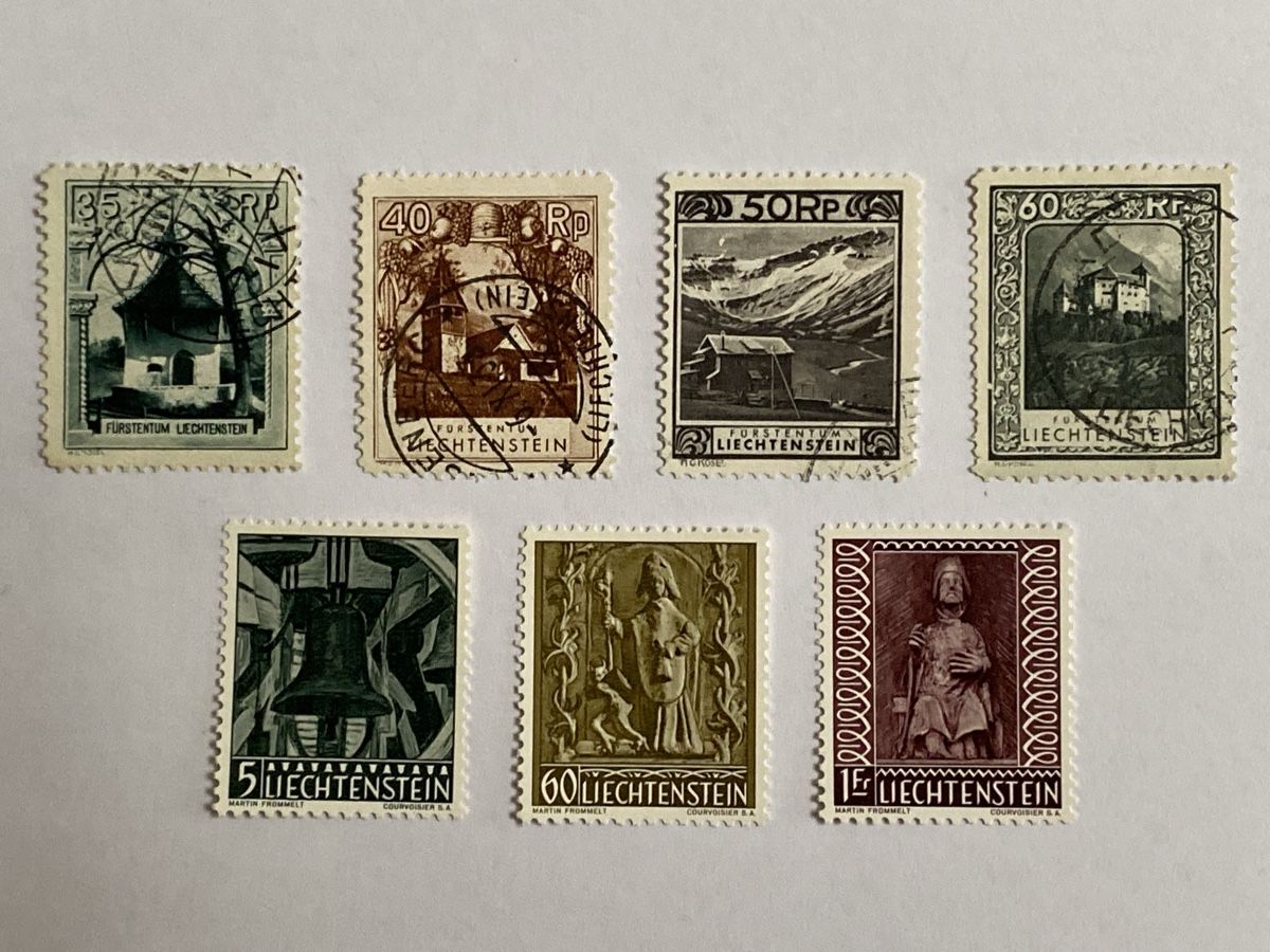 Alle Briefmarken: Liechtenstein 1921/ 1959 – Gebraucht aus Küssnacht a. Rigi von Unique-Valuable 1