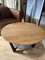 Couchtisch rund Holz Glas Durchmesser 70 cm gebraucht
