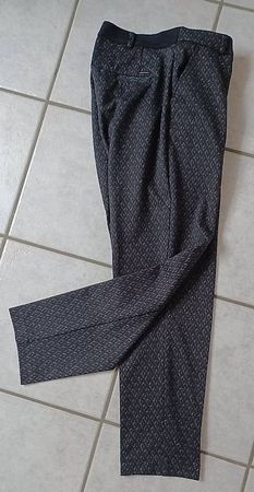 BRAX, Gr. 40, Stretch mit elastischem Bund, grau/schwarz