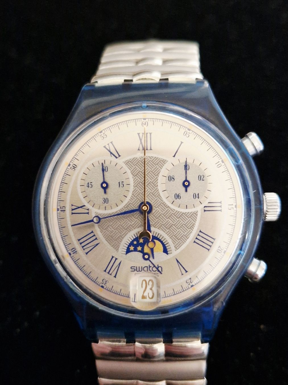 Swatch Orologi: Superbe Swatch Chronographe Phase de Lune – Usato da Undervelier venduto da Emc_7