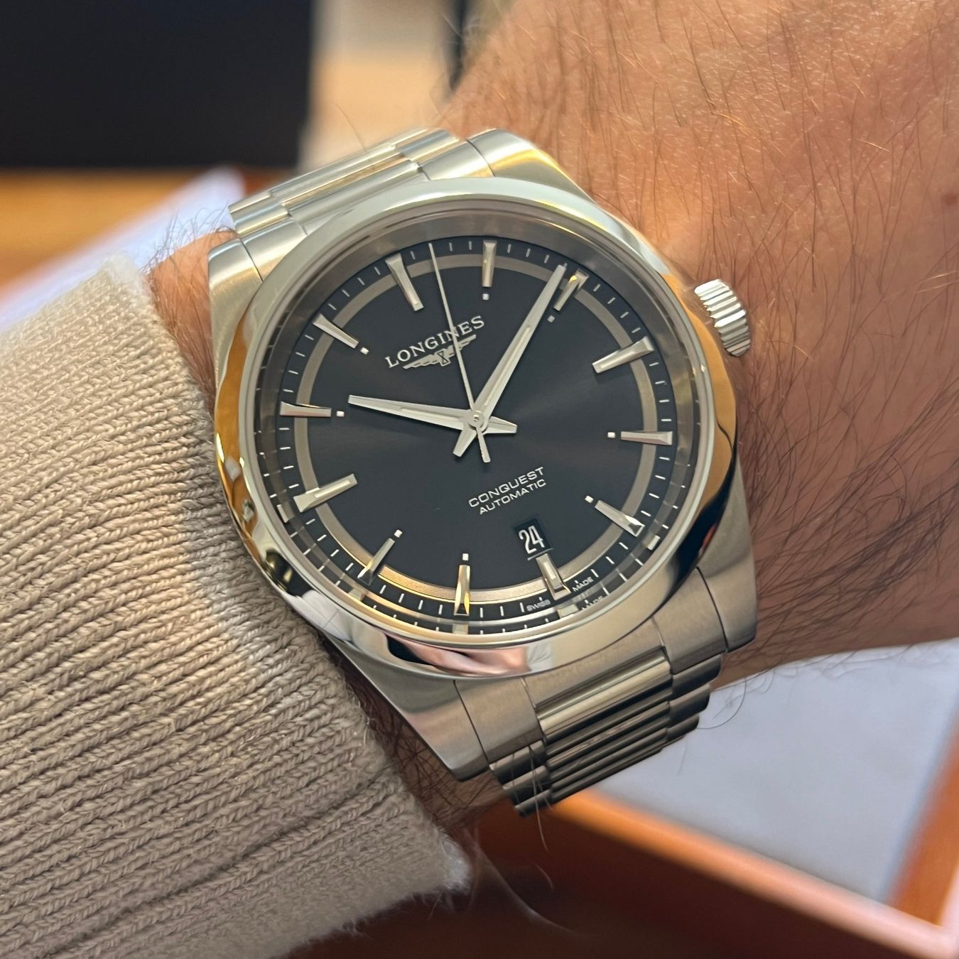 Longines Orologi: Longines Conquest Black Dial Full Set L3.830.4.52.6 – Usato da Carouge GE venduto da Watchaser 3
