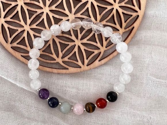 Bracciali & Braccialetti: Bracelet 7 chakras - base cristal de roche – Nuovo e nell'imballaggio originale da Pully venduto da sunaddict 1