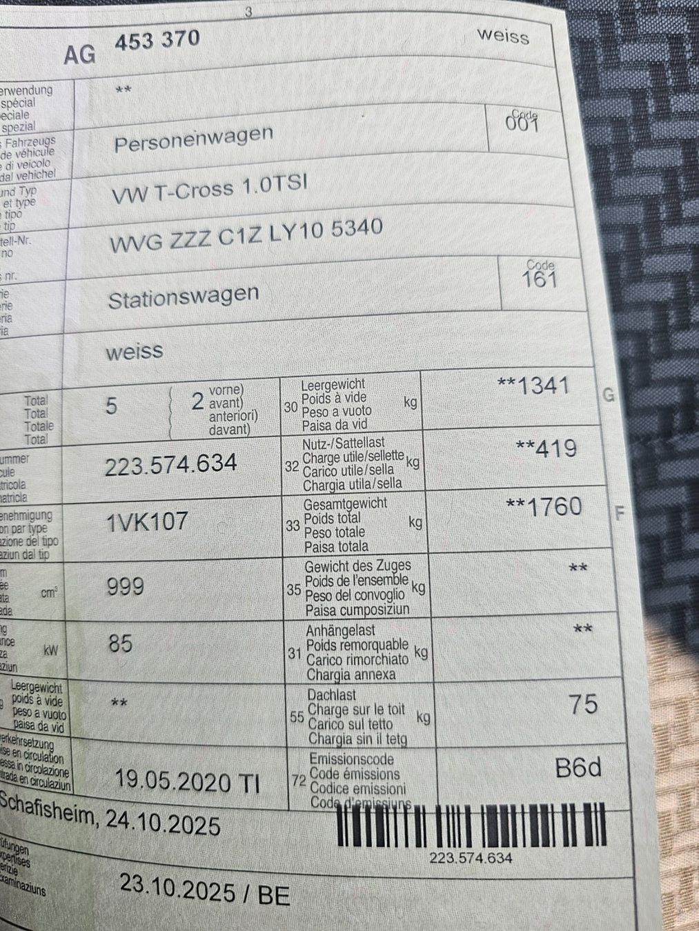 VW Autos: VW T-Cross 1.0 TSI – Gebraucht aus Bünzen von MRB_Services 5