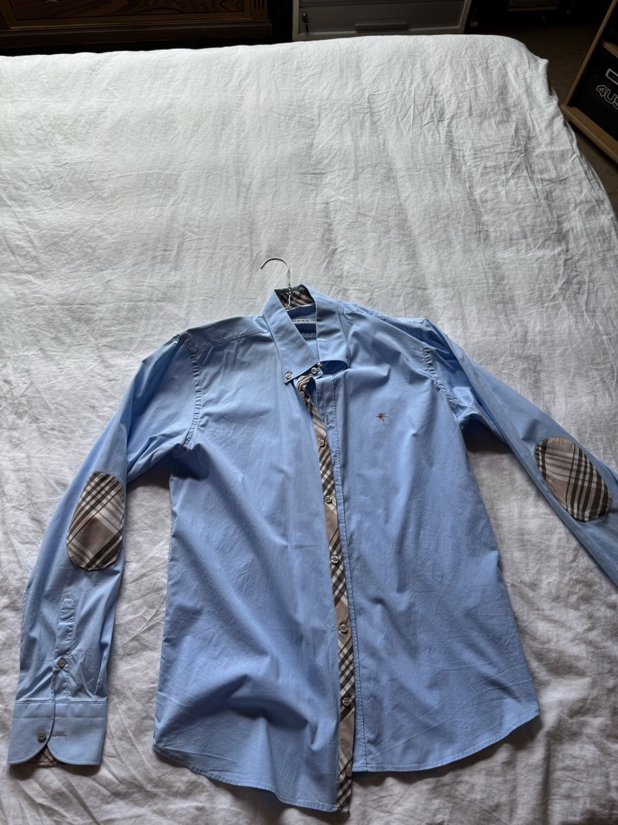 Camicie: HEMD 1959 TORINO STRETCH HELLBLAU GRösSE XL MIT CHECK-MUSTER – Usato da Schaffhausen venduto da vasco016