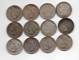 (1249) USA, 12 x 1 Dollar 1888, 1921/22/23, ss-vz, Silber