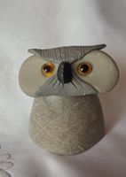 Eule Figur Naturstein Handgemacht siehe Foto