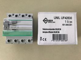 Fehlerstromschutzschalter 4P Uniline 25A/0.03A, 3LN 230/400V