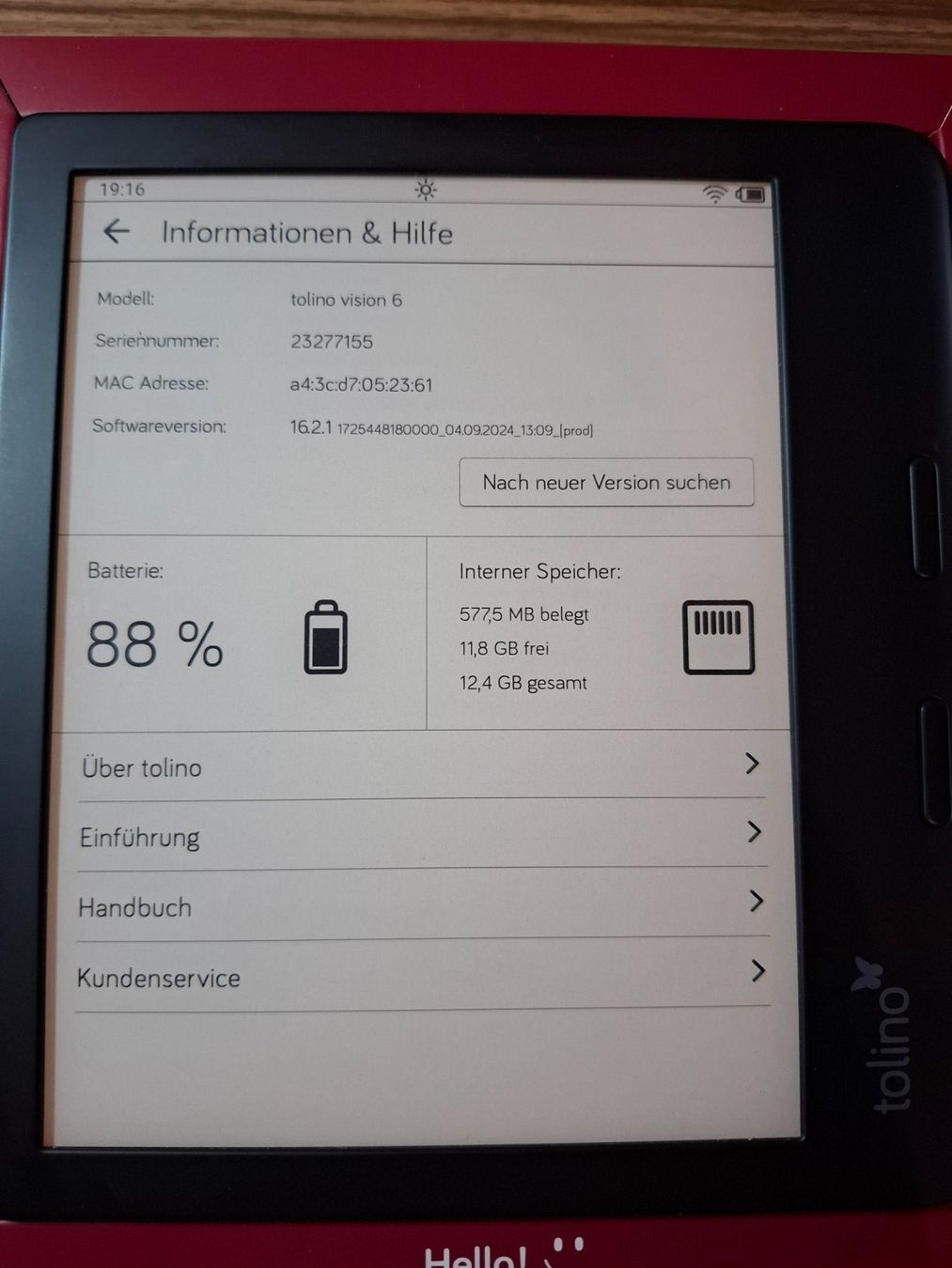 Tolino Tablet PC: Tolino Vision 6 eBook Reader Water protection – Usato da Bibern SH venduto da Rolf550 1