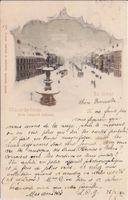 CHAUX - de - FONDS, le POD, le tram, grand fontaine en hiver