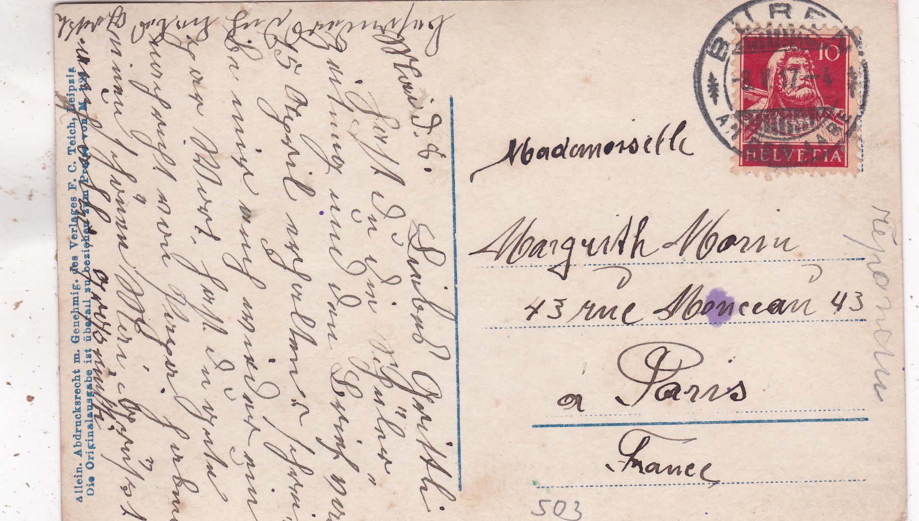 Cartoline postali: Kitsch Kinder Blumen Am Elterngrab 1917 – Usato da Herisau venduto da Lisegrat2008 1