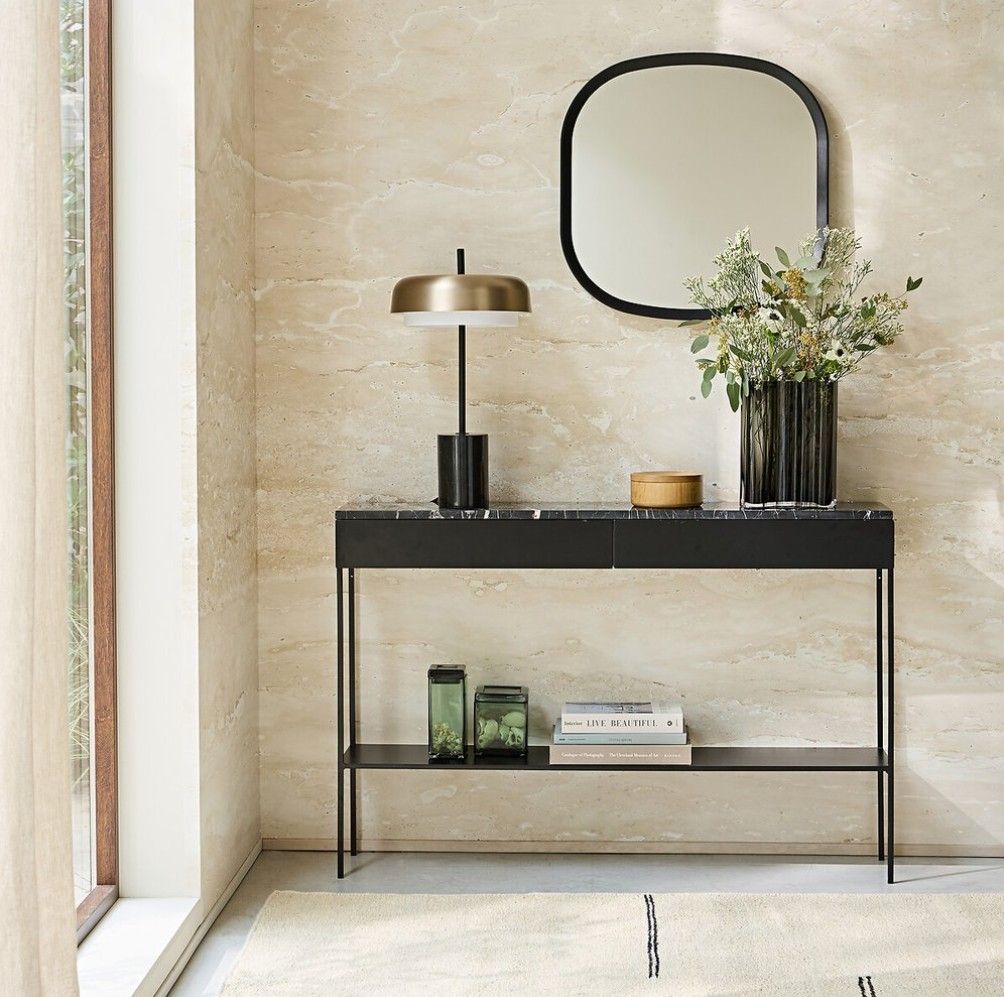La Redoute Tables: Marble and metal console table – D'occasion à Wilen b. Wollerau par Amessa