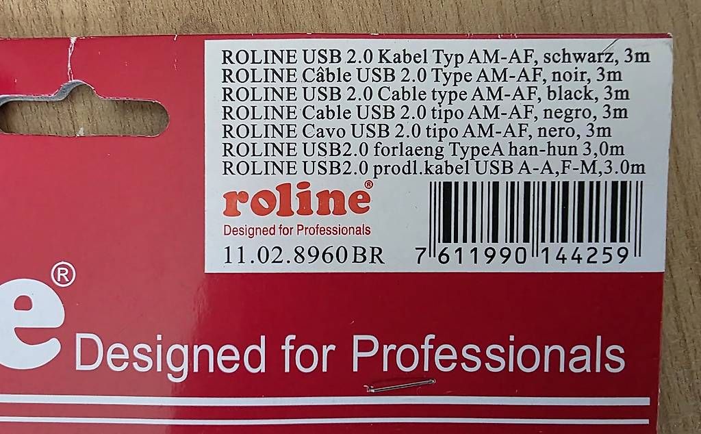 Cavi: 2 neue ROLINE USB 2.0 Kabel Typ AM-AF, schwarz, 3m – Nuovo e nell'imballaggio originale da Villnachern venduto da OnkelTom007 1