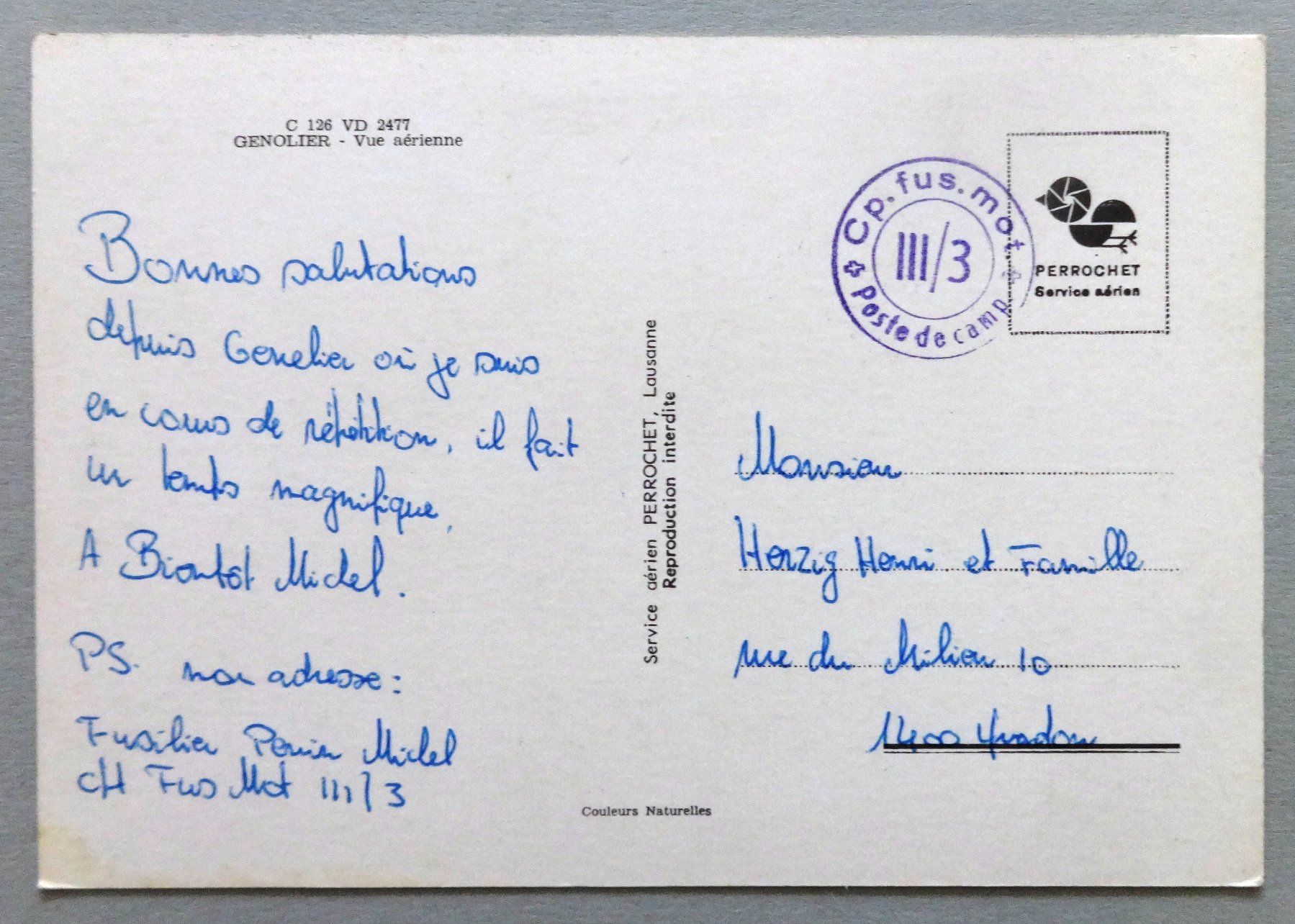Cartoline postali: Genolier - Vue aérienne – Usato da Fétigny venduto da Billy2miny 1