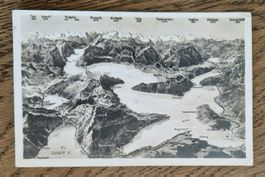 Karte Vierwaldstättersee an O. Schnyder v. Wartensee 1926